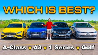 BMW v Mercedes v Audi v VW Which luxury small car is BEST [upl. by Trinee657]