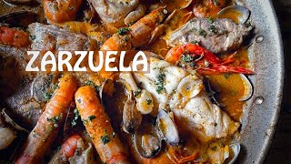 ZARZUELA DE PESCADOS Y MARISCOS y receta MAJADO [upl. by Sethrida]