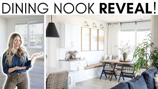 DINING ROOM MAKEOVER  BREAKFAST NOOK REVEAL  HOME DECORATING IDEAS [upl. by Esirehc]