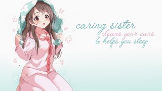 ASMR Caring Sister Cleans Your Ears amp Helps You Sleep Binaural Whispered Personal Attention [upl. by Coveney]