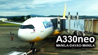 CEBU PACIFIC A330 NEO  Flying from Manila to Davao and Back [upl. by Allimak]