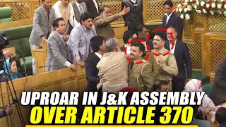 JampK Assembly Session  Uproar in JampK Assembly Session over article 370 abrogation  CM Omar Abdullah [upl. by Ragen]