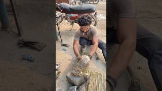 AC radiator recycle scrap Aluminum copper shorts viral howto [upl. by Ribak]