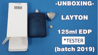 Unboxing  Layton by Parfums de Marly Tester 2019 batch [upl. by Wightman342]