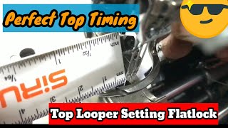 How to setting Flat Lock machine TOP LOOPER Spreader Looper Setting [upl. by Seif]