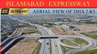 Aerial view of Islamabad Express way  DHA 2 5 amp 6 [upl. by Ynahirb]