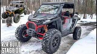 2024 Polaris RZR XP 1000 Build  AArms Radius Rods Winch Windshields amp Vinyl Wrap [upl. by Nilloc]