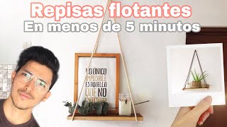 ✅ Como hacer repisas flotantes con MADERA Y CUAERDAS DIY paso a paso MUY FACIL Hazlo tú mismo [upl. by Kimmy211]