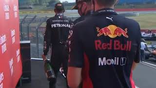 Lewis Hamilton steals Max Verstappens 1st place trophy in 70th GP 2020 [upl. by Nevsa977]