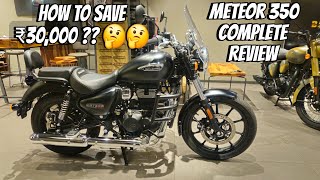 2024 Royal Enfield Meteor 350  Stellar Black  Detailed Review amp Price  Save upto ₹30000 🤔🤔 [upl. by Sargent]