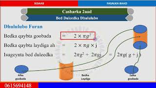 Xisaab Fasalka 8aad Cutubka 6aad casharka 2aad Bed duleedka dhululubo [upl. by Ciro]