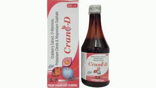 Cran D Syrup Cranberry Extract DMannose Potassium Citrate amp Magnesium Sulphate [upl. by Moreta705]