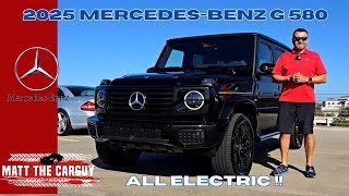 ALL ELECTRIC G Wagon 2025 MercedesBenz G580 with EQ Technology review and drive [upl. by Melia962]