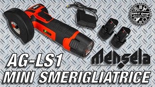 SOLO 33 €  MENSELA AGLS1 Mini Smerigliatrice 12V disco 76mm con 2 Batterie 2000 mAh [upl. by Tavis]