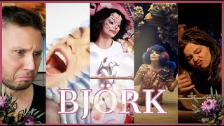 BJÖRK MUSIC VIDEO MEDLEY FIRST VIEWING  REACTION [upl. by Valoniah901]