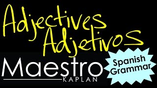 SPANISH ADJECTIVES  ADJETIVOS Where When and How to use Them in Spanish [upl. by Maure242]