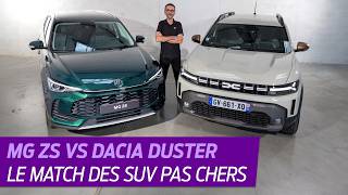 MG ZS VS Dacia DUSTER  le match des SUV hybrides PAS CHERS [upl. by Fuchs]