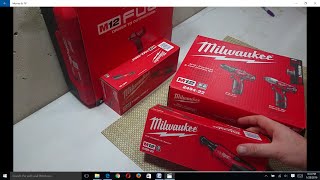 Unboxing Milwaukee M12 Cordless tools Impact wrench cordless ratchets amp drills 5 tools [upl. by Fiester261]