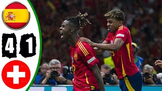 Spain vs Switzerland 41  All Goals amp Highlights 2024 HD [upl. by Ronnholm]