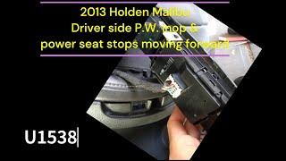 2013 Holden Malibu  Driver side power window inoperative and power seat doesnt move forward [upl. by Aytak]