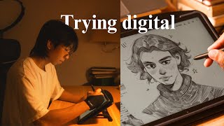 Traditional Artist tries digital art magic drawing pad [upl. by Jerrome]