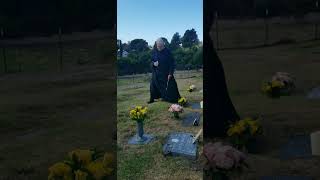 Fr Johnson blesses the graves after the Holy Rosary [upl. by Landbert]