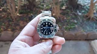 STEELDIVE  SUBMARINER HOMAGE  MODEL SD1953 KERMIT 300 METER DIVER WRISTWATCH REVIEW [upl. by Hayton]