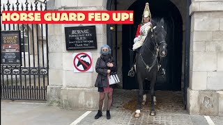 Horse Guard Reaches Limit as Tourists Refuse to Stay Back [upl. by Melodie271]