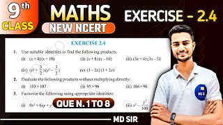 Class 9 Maths Chapter 2  Polynomials Solutions  Exercise 24 Q1 to Q8 [upl. by Sigismund]