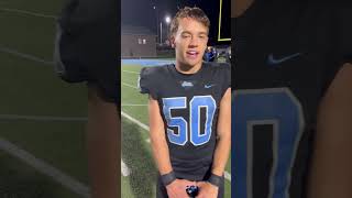 Lane Patterson interview interview football shortsvideo shorts highschoolfootball sports [upl. by Berck476]