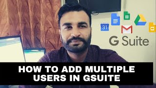 How to add multiple users in Gsuite  How to add single and multiple users in Gsuite for education [upl. by Ylnevaeh]