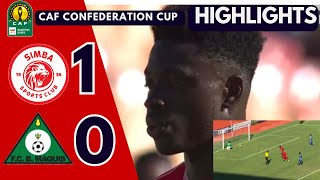 WATCH Simba SC 1  0 Bravos do Maquis Highlights CAF Confederation Cup 2024 [upl. by Lirbij864]