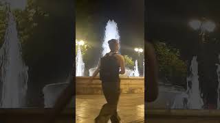 Fountain Syntagma Square Athens nightlife tourist travel athens shortvideo fountain short [upl. by Alaehcim483]