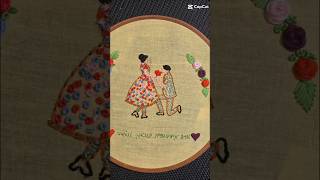 Couple design embroidery beautifulhandembroidery design [upl. by Ahsinak]