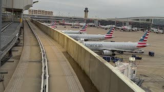 DFW Airport SkyLink Train Front View Full Ride Outer Loop [upl. by Ecarg]