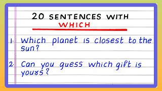 SENTENCES WITH WH QUESTIONS  WH WORDS  SENTENCES WITH quotWHICHquot  SIMPLE ENGLISH SENTENCES [upl. by Toms307]