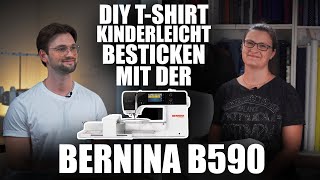 BERNINA  Wir haben Neuigkeiten  TShirt besticken mit Christin und Felix [upl. by Mikihisa817]