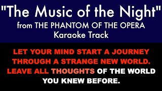 quotThe Music of the Nightquot from The Phantom of the Opera  Karaoke Track with Lyrics on Screen [upl. by Trixy501]