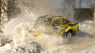 Finnish Winter Rally Crashes amp Action 2022 [upl. by Ailedroc]