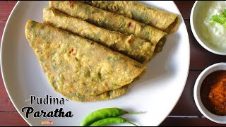 Pudina Paratha  Easy pudina paratha recipe  Home Cooking [upl. by Eresed628]