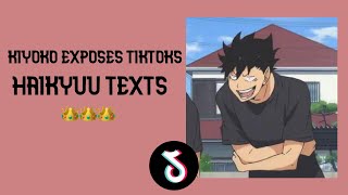 Kiyoko exposes everyone✨ haikyuu texts [upl. by Mansoor]