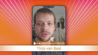 TV Oranje app videoboodschap  Thijs van Baal [upl. by Ilac]