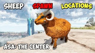 ASA The Center ALL Ovis amp Mutton Spawn Locations On ARK Survival Ascended [upl. by Shugart903]