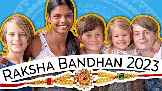 American Family Celebrates Raksha Bandhan 2023  Multicultural Sibling Love  Indian Holiday Joy 🌟 [upl. by Eixel835]