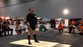 Krzysztof Radzikowski 390kg deadlift 2016 Arnold Classic Australia Strongman [upl. by Marras240]