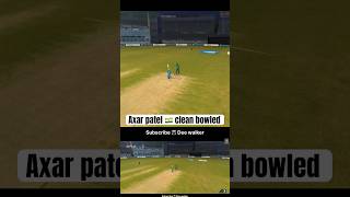 Axar patel 🇮🇳 wicket bowled against spinner realcricket24 viralvideo shorts cricket bowling [upl. by Alegnasor762]