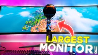 Playing Fortnite on a 49quot Ultrawide MONITOR😱 [upl. by Eneroc791]