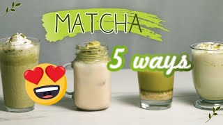 5 Matcha Drinks for Matcha Lovers  EASY MATCHA RECIPES DRINKS [upl. by Haldi176]