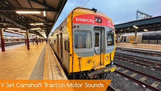 Sydney Trains Vlog 1981 V Set V8 Camshaft Traction Motor Sound [upl. by Nonad]