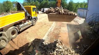 Bagger  Liebherr Mobilbagger A920  Tiltrotator  erstellen einer Baugrube  Neubau  Anbau  GoPro [upl. by Scheck]